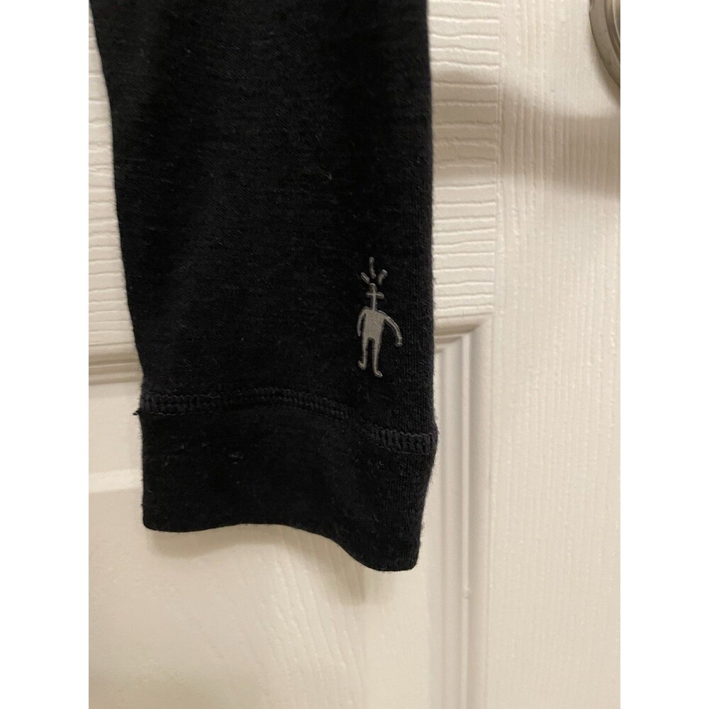 Smartwool Women’s Large 100% Merino Wool Quarter Zip Base Layer Black - Picture 3 of 7